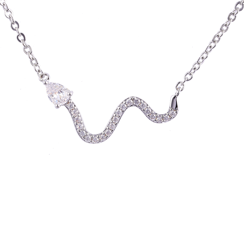 Curved Line Charm Necklace