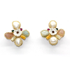 Semi-precious Stones Earrings Pearl Shell Alloy 925 Silver Earrings for Women Daily Opal Earrings Outfit Jewelry