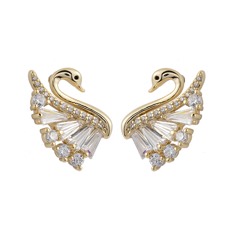 In-stock Swan Zirconia Earrings